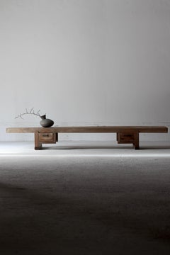 Japanese Antique Wooden Low Table / Taisho Period WabiSabi Primitive