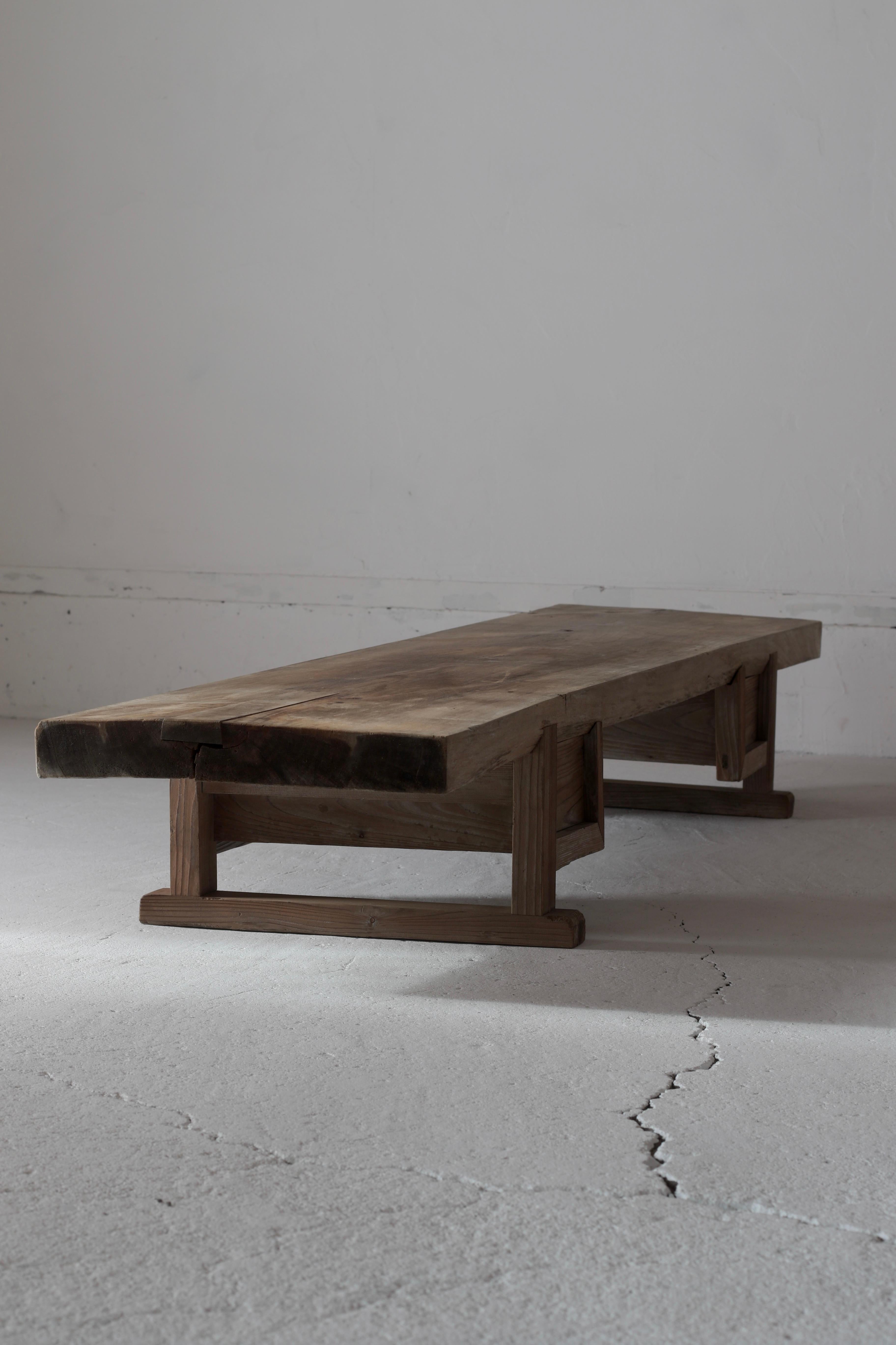 Japanese Antique Wooden Low Table / Taisho Period WabiSabi Primitive 1