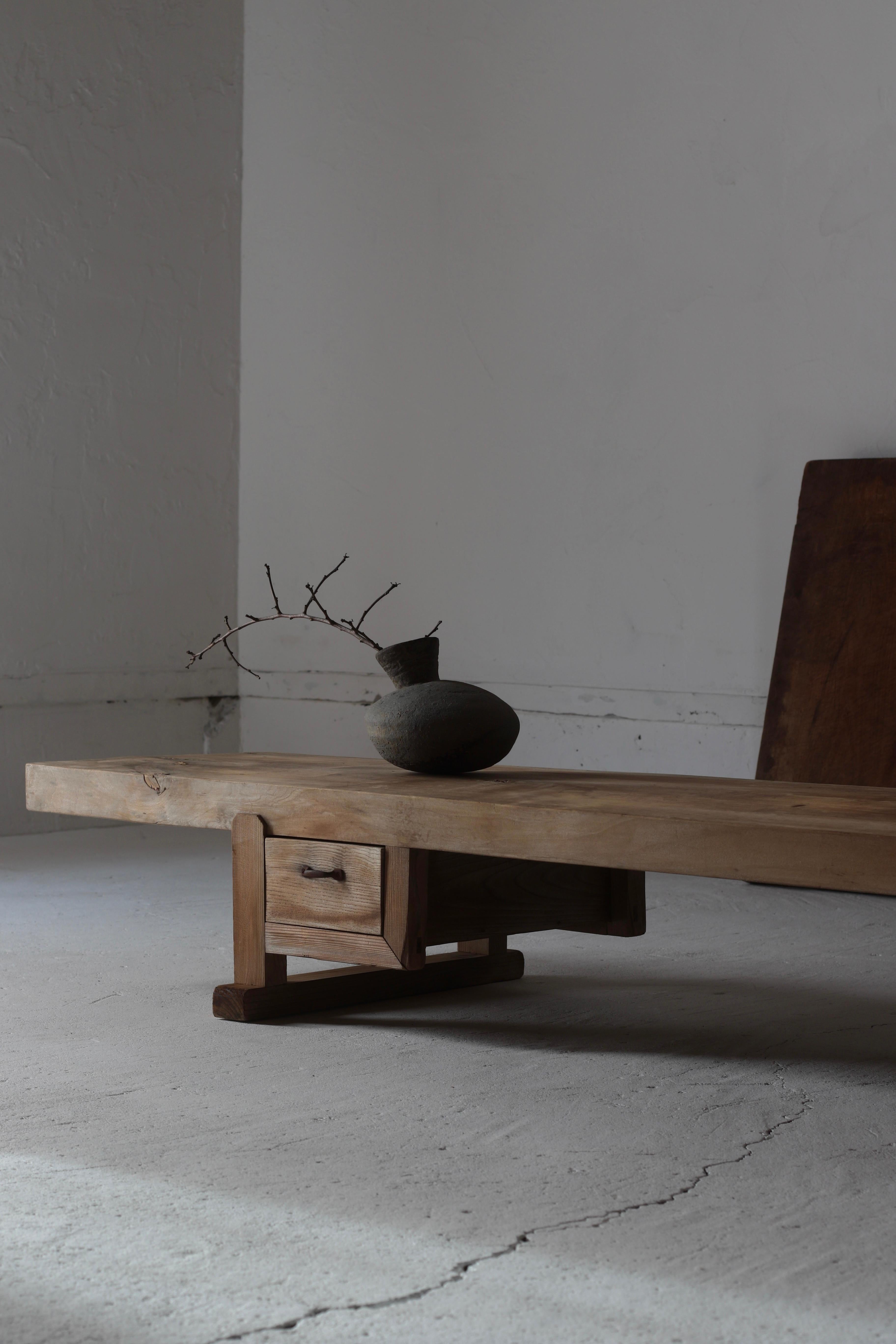 Japanese Antique Wooden Low Table / Taisho Period WabiSabi Primitive 2