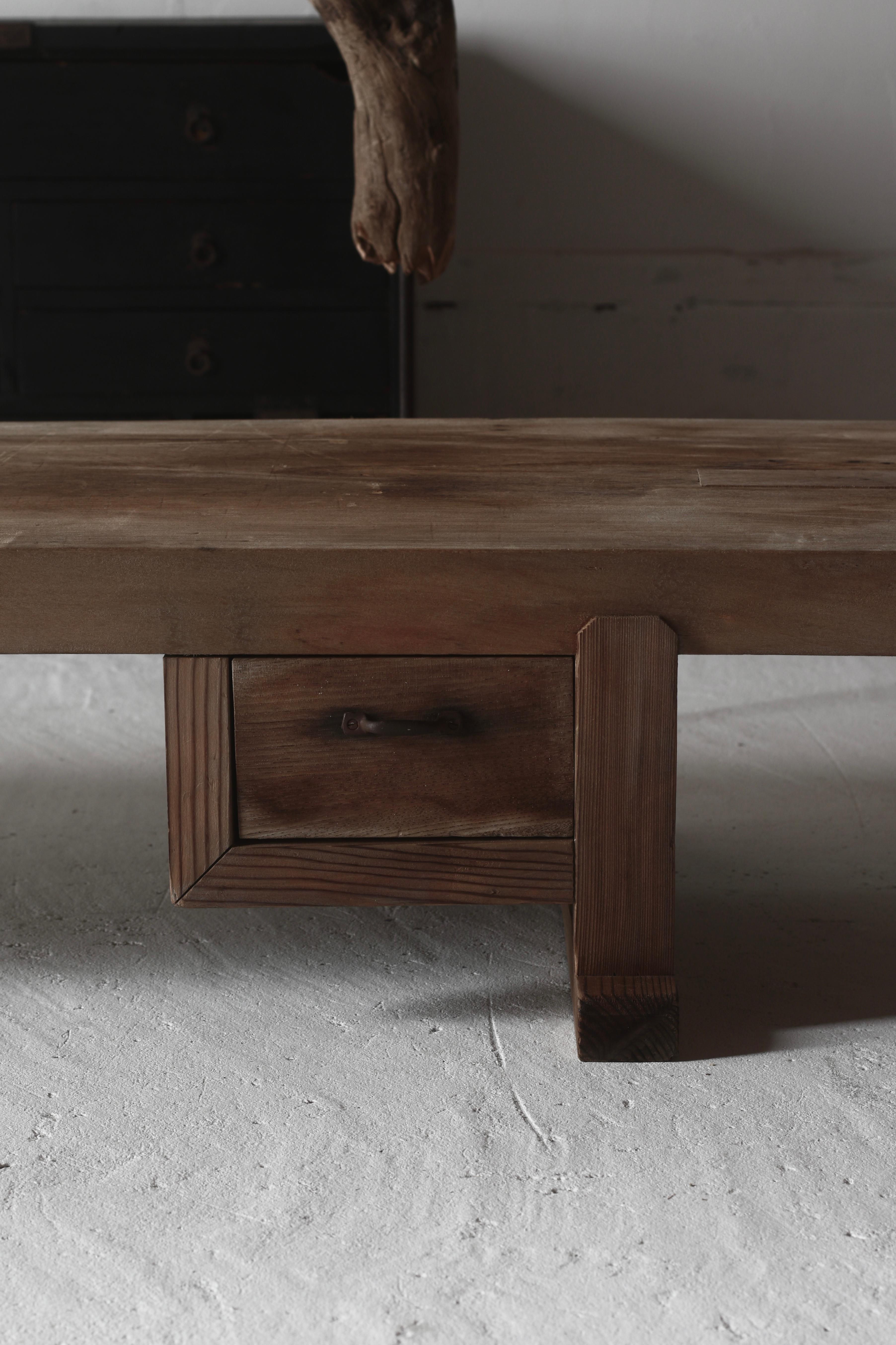 Japanese Antique Wooden Low Table / Taisho Period WabiSabi Primitive 3