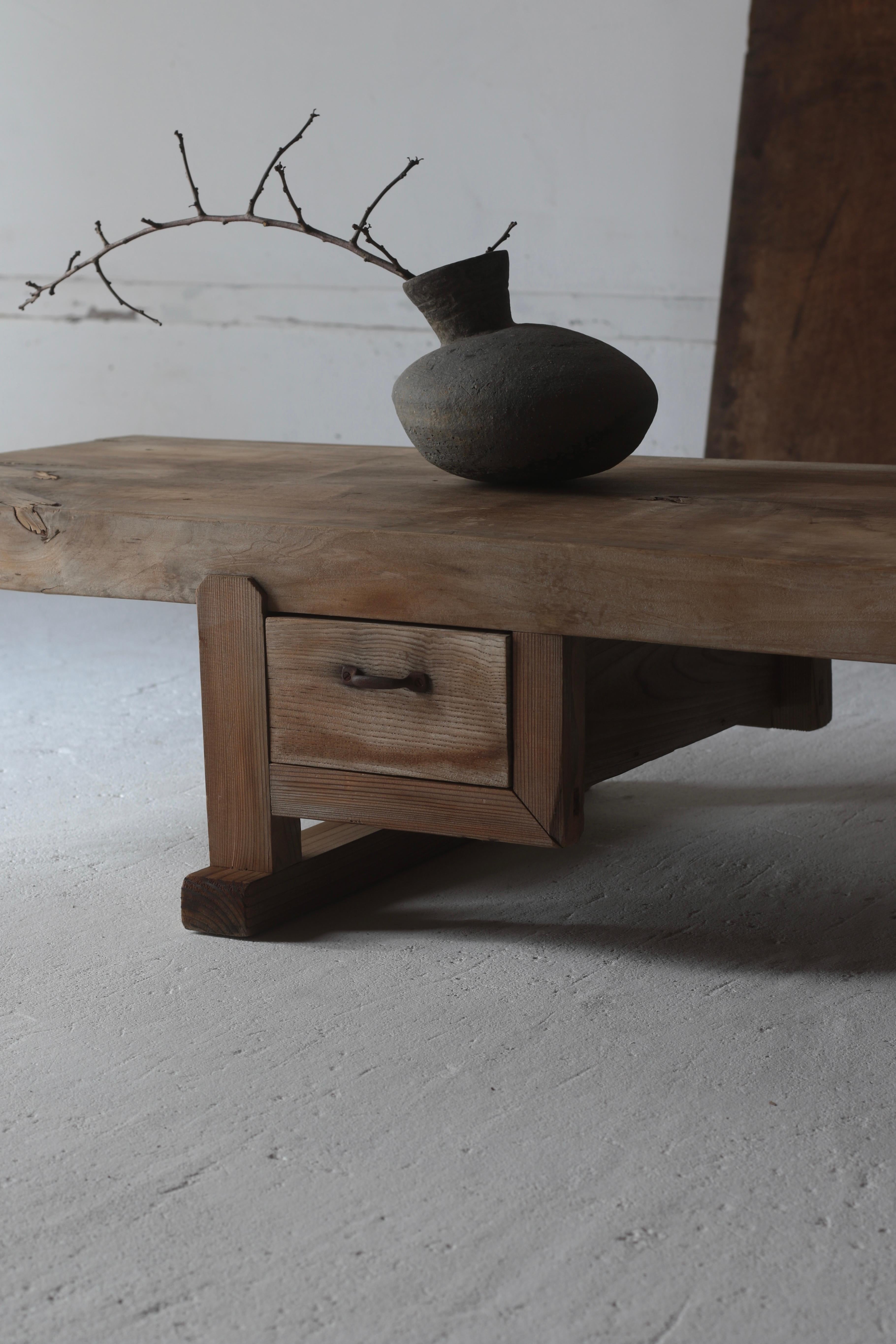 Japanese Antique Wooden Low Table / Taisho Period WabiSabi Primitive 4