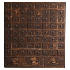Japanese Antique wooden Medicine drawer/1868-1920/MINGEI/Meiji-Taisho