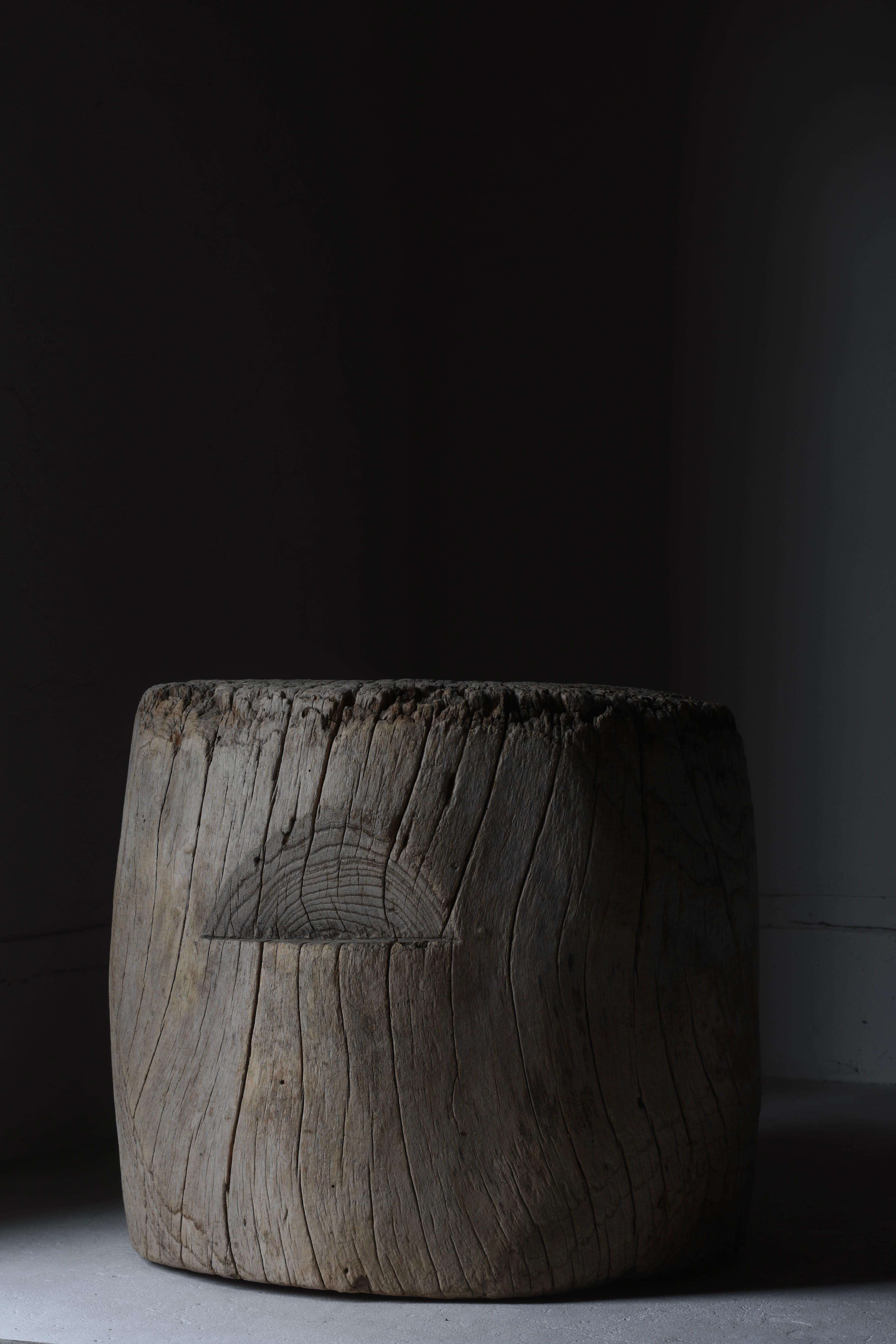 XIXe siècle Mortar japonais ancien / Table basse / Wabisabi Primitive