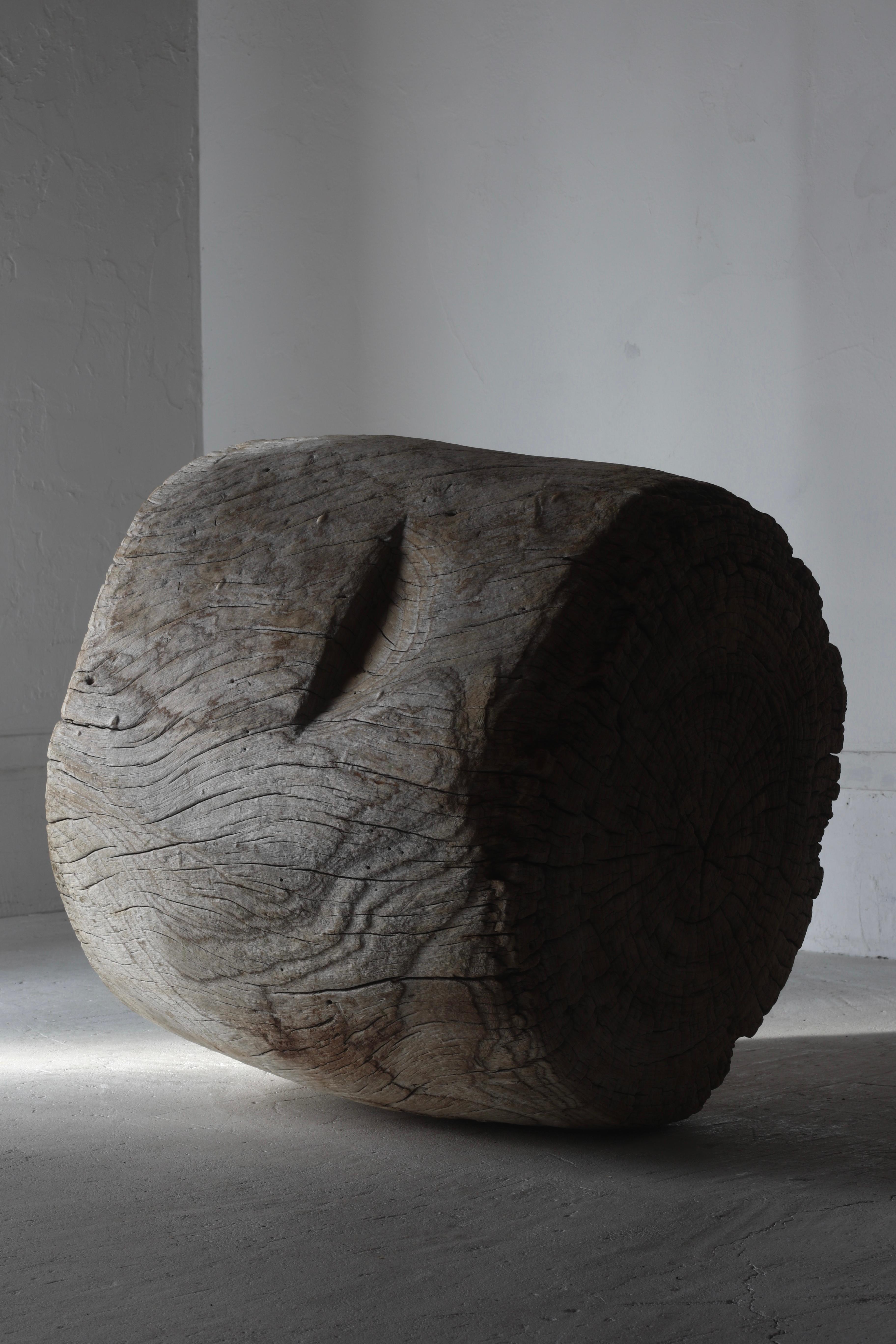 Bois Mortar japonais ancien / Table basse / Wabisabi Primitive