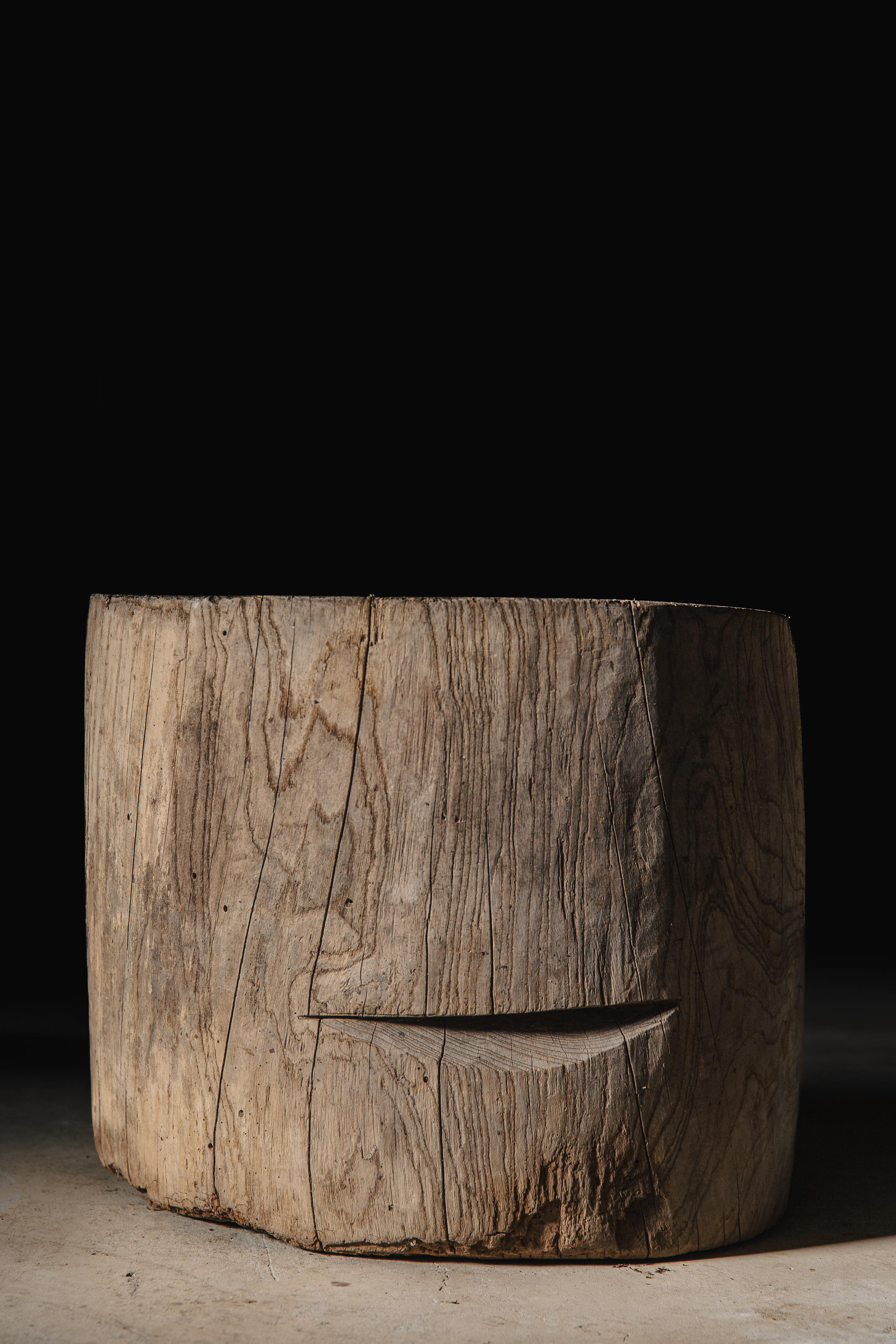 New finds from the farmer's Kura (traditional style warehouse) in Ibaraki pref., Japan.

Antique wooden mortar, 