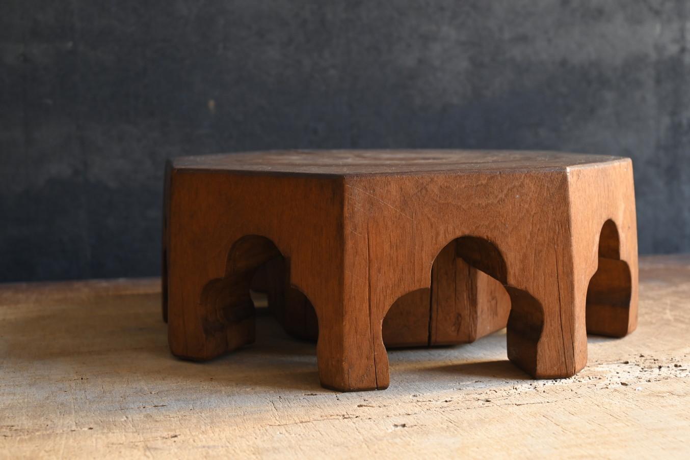 Japanese antique wooden octagonal display stand/bonsai stand/flower stand For Sale 5