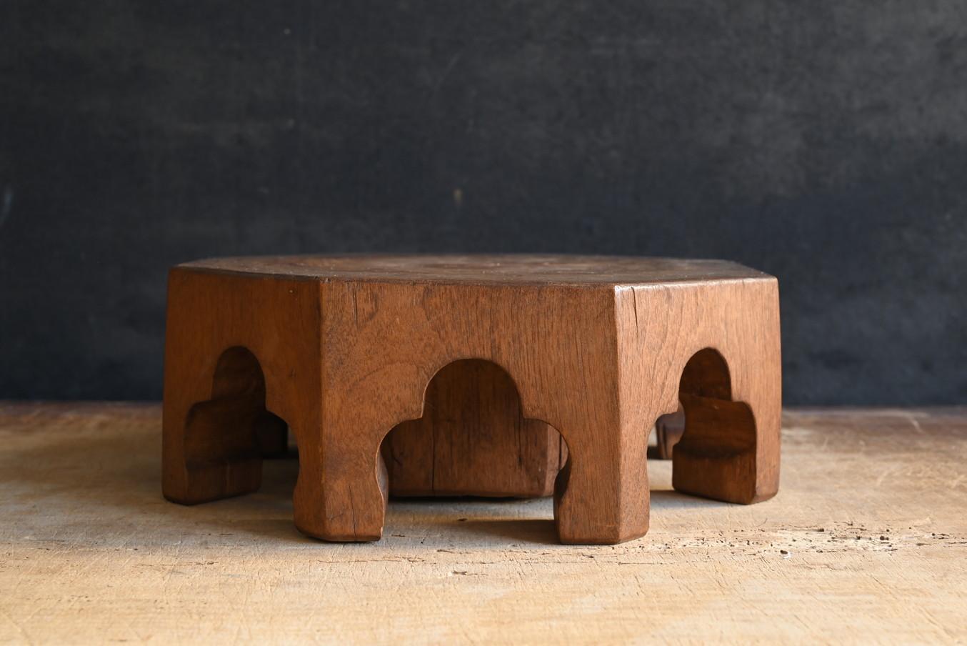 Wood Japanese antique wooden octagonal display stand/bonsai stand/flower stand For Sale