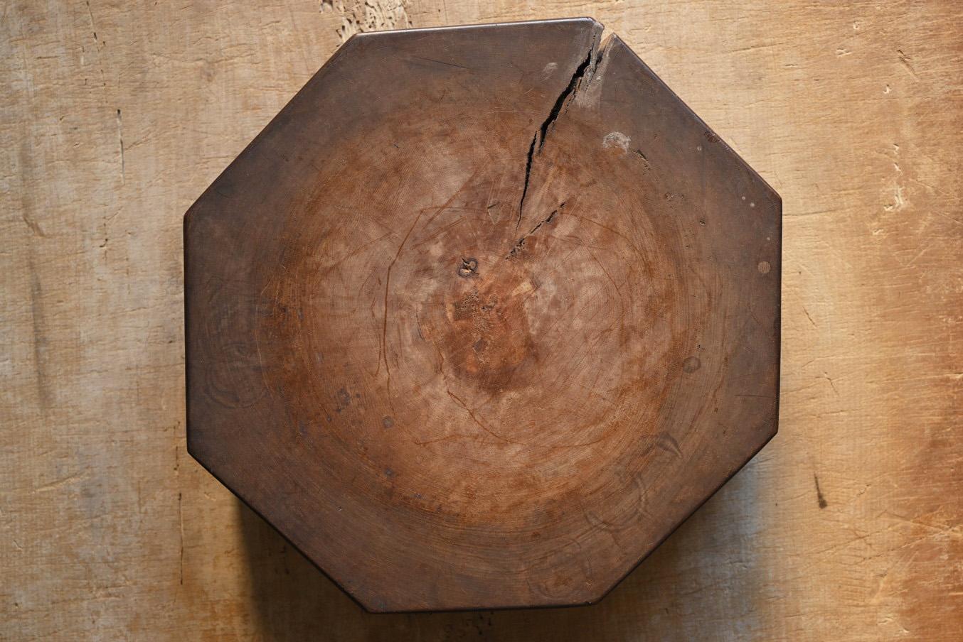 Japanese antique wooden octagonal display stand/bonsai stand/flower stand For Sale 1