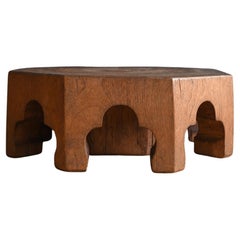 Antico espositore ottagonale giapponese in legno/supporto per bonsai/supporto per fiori