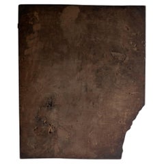 Japanese antique wooden panel /wall hanging board / 1868-1920 / Wabi sabi