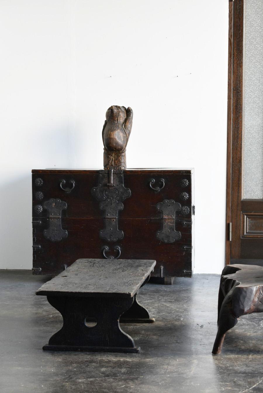 Japanese Antique Wooden Raccoon Figurine / 1868-1920 / Good Luck Charm 6