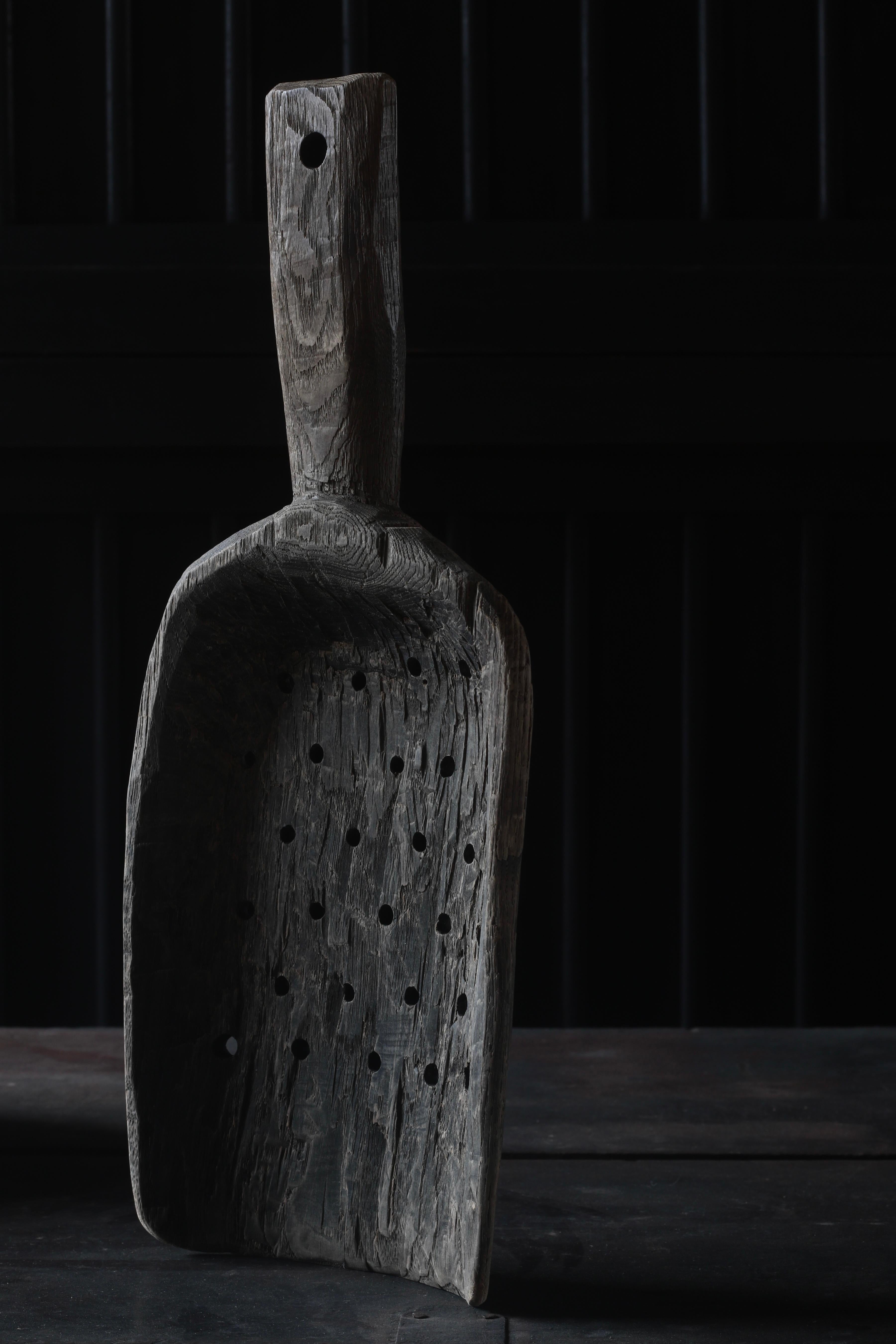 Showa Paletta di legno antica giapponese / Oggetto d'arte popolare / Primitivo Wabi-sabi in vendita