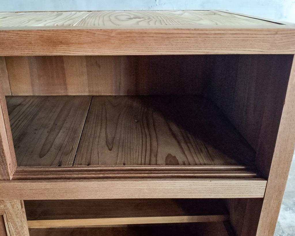Japanese Antique Wooden Sliding Door Cabinet, Taisho Era'1912-1926', Wabi Sabi For Sale 15