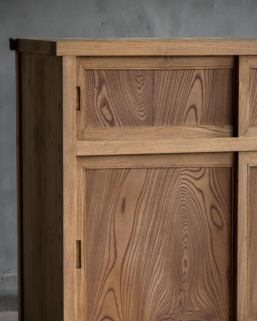 20th Century Japanese Antique Wooden Sliding Door Cabinet, Taisho Era'1912-1926', Wabi Sabi For Sale