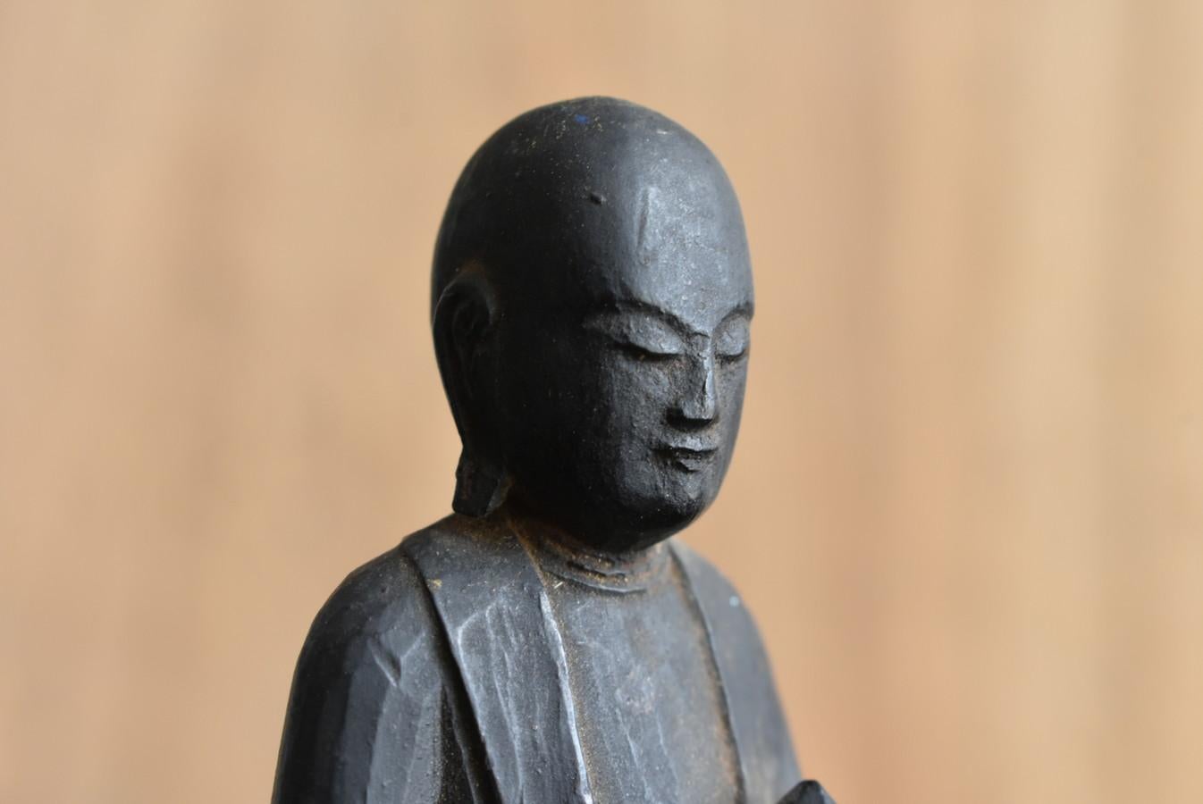 Japanese antique wooden small Buddha statue/1800s/Jizo Bodhisattva 5