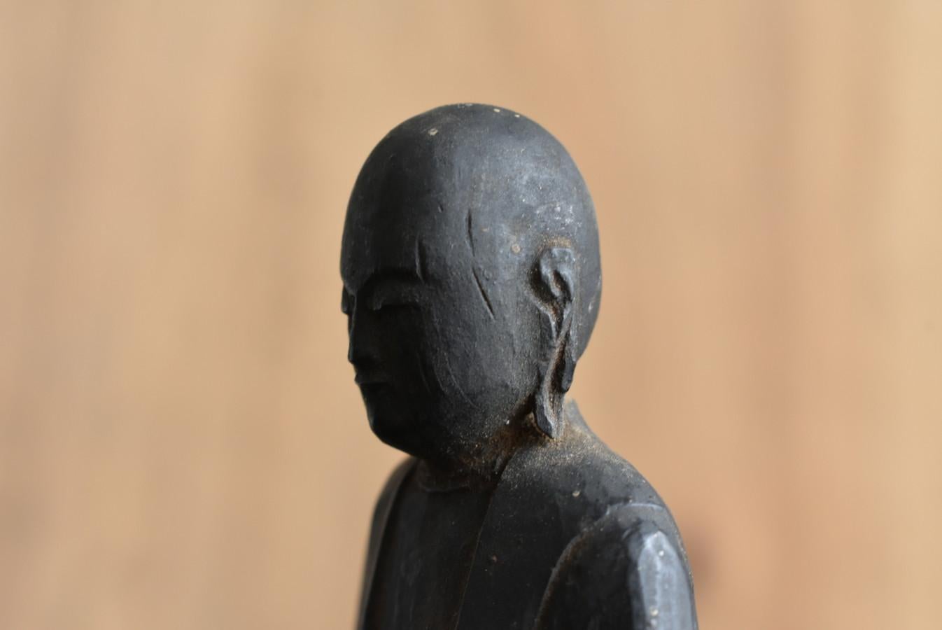 Japanese antique wooden small Buddha statue/1800s/Jizo Bodhisattva 6