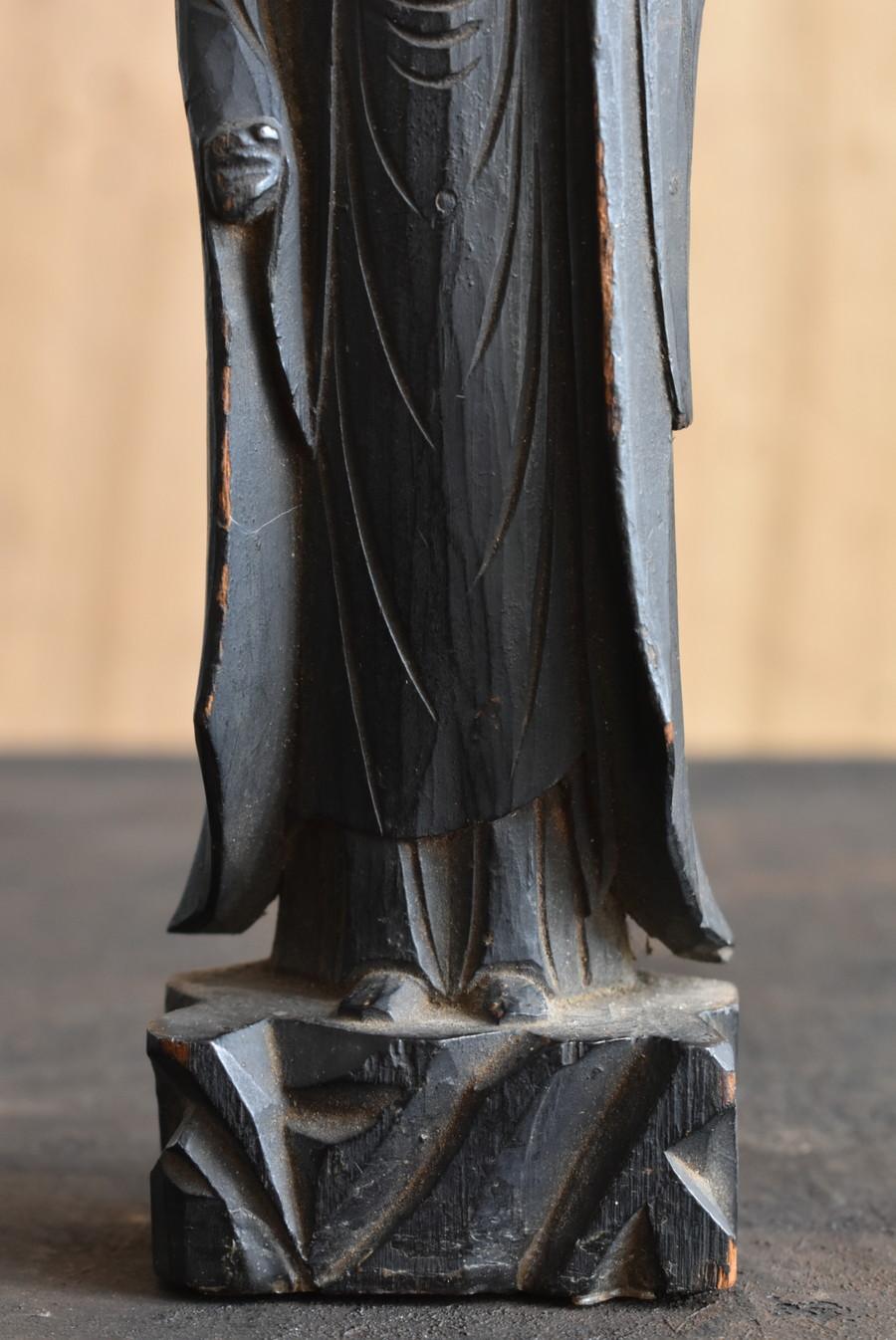 Japanese antique wooden small Buddha statue/1800s/Jizo Bodhisattva For Sale 8