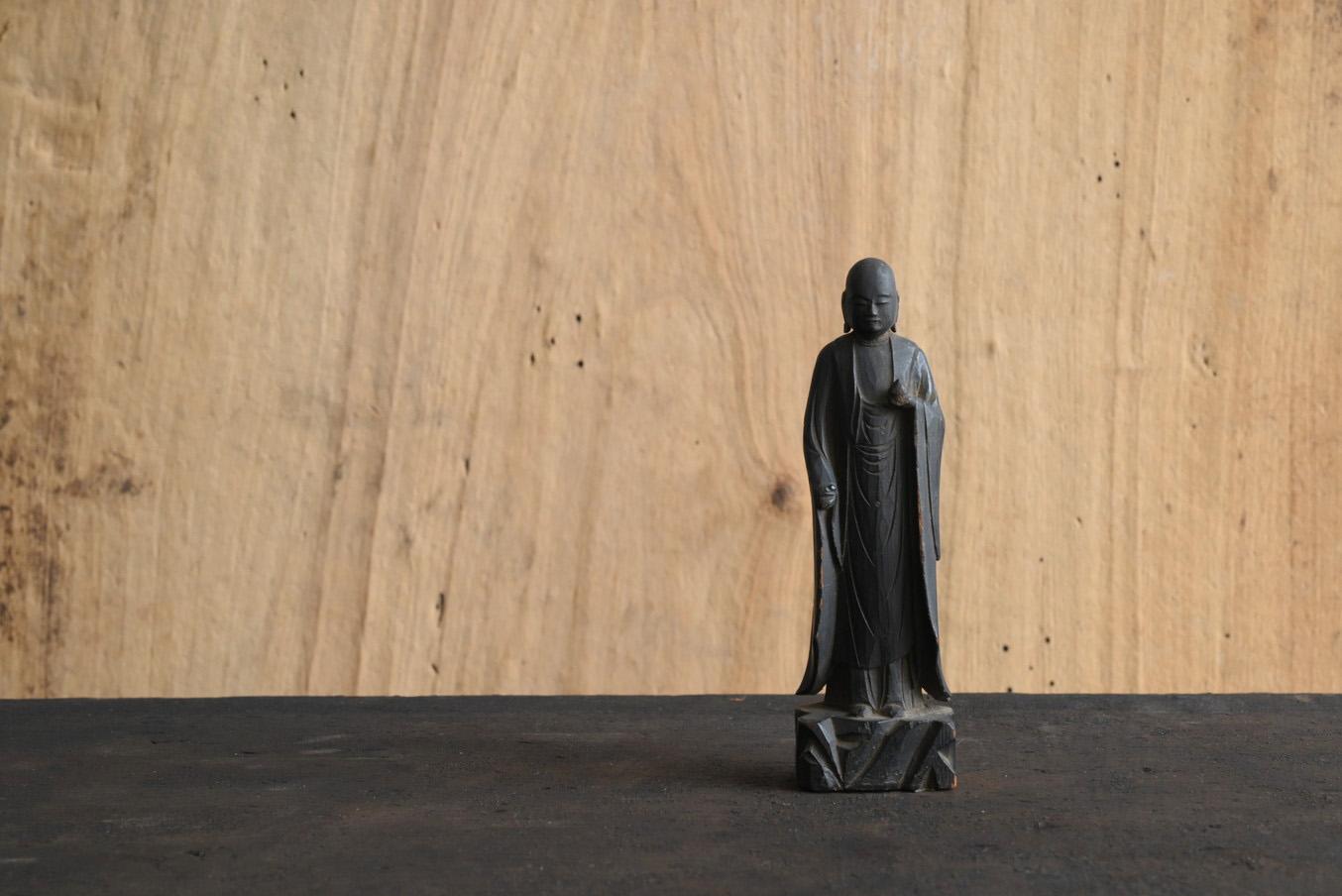 Japanese antique wooden small Buddha statue/1800s/Jizo Bodhisattva For Sale 2