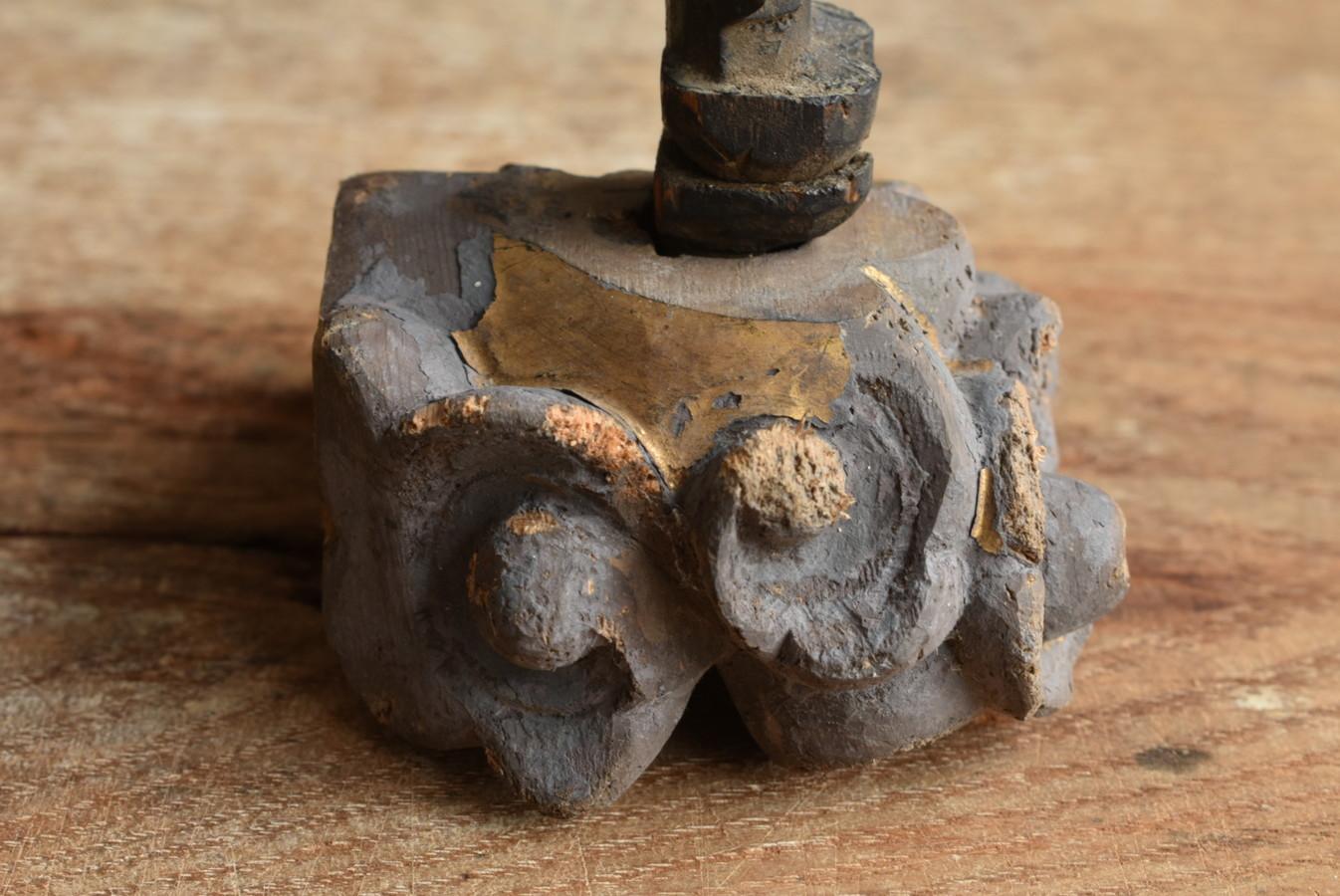 Japanese Antique Wooden Small Buddha Statue/Edo Period/1700s/Nyorai 8