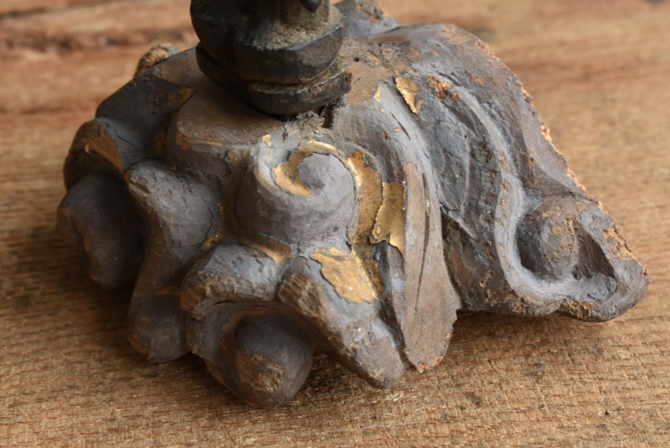 Japanese Antique Wooden Small Buddha Statue/Edo Period/1700s/Nyorai 9