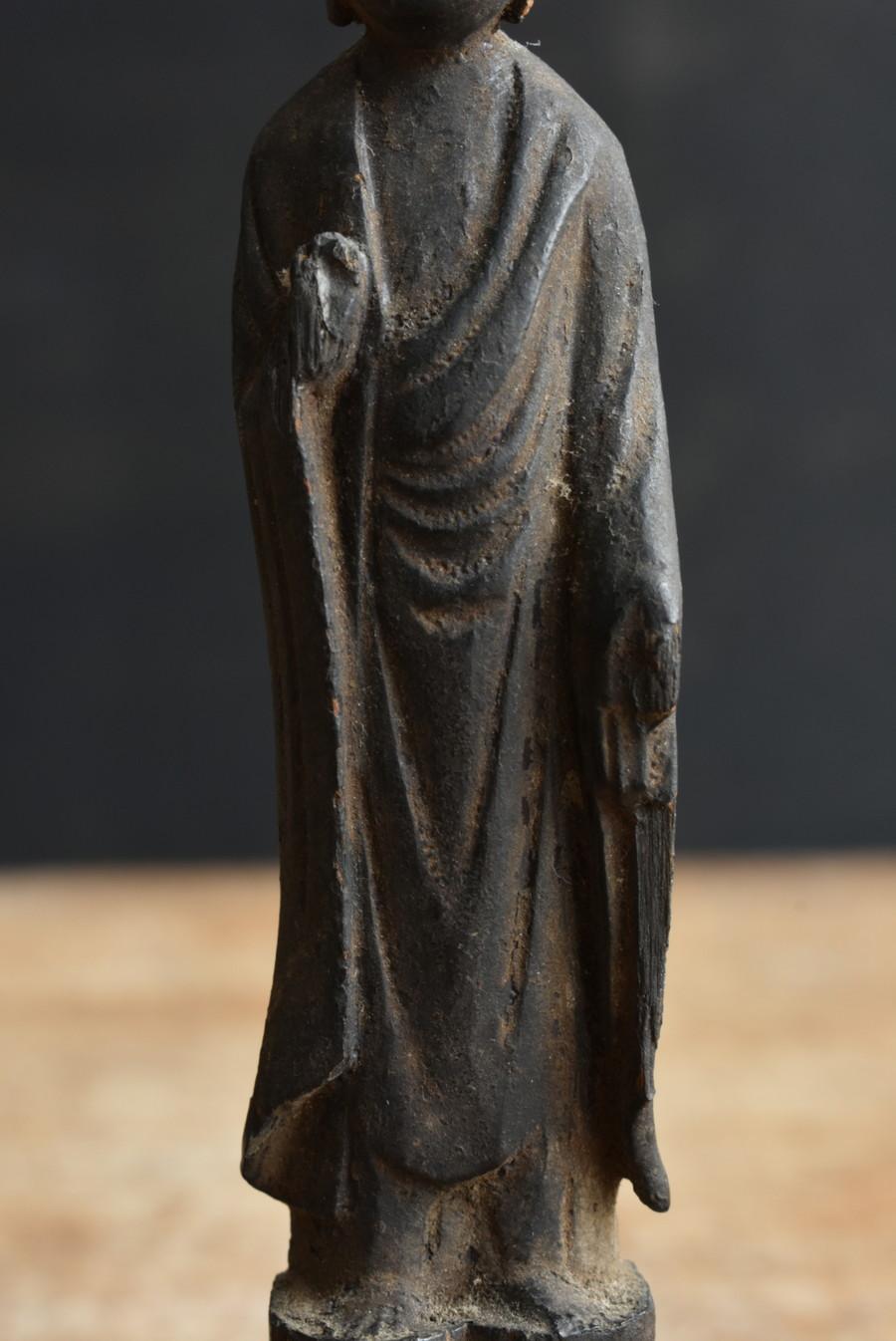 Japanese Antique Wooden Small Buddha Statue/Edo Period/1700s/Nyorai In Good Condition In Sammu-shi, Chiba
