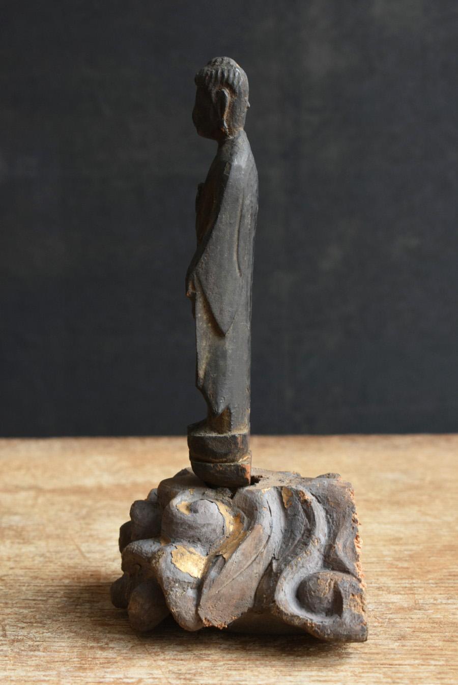 Japanese Antique Wooden Small Buddha Statue/Edo Period/1700s/Nyorai 4