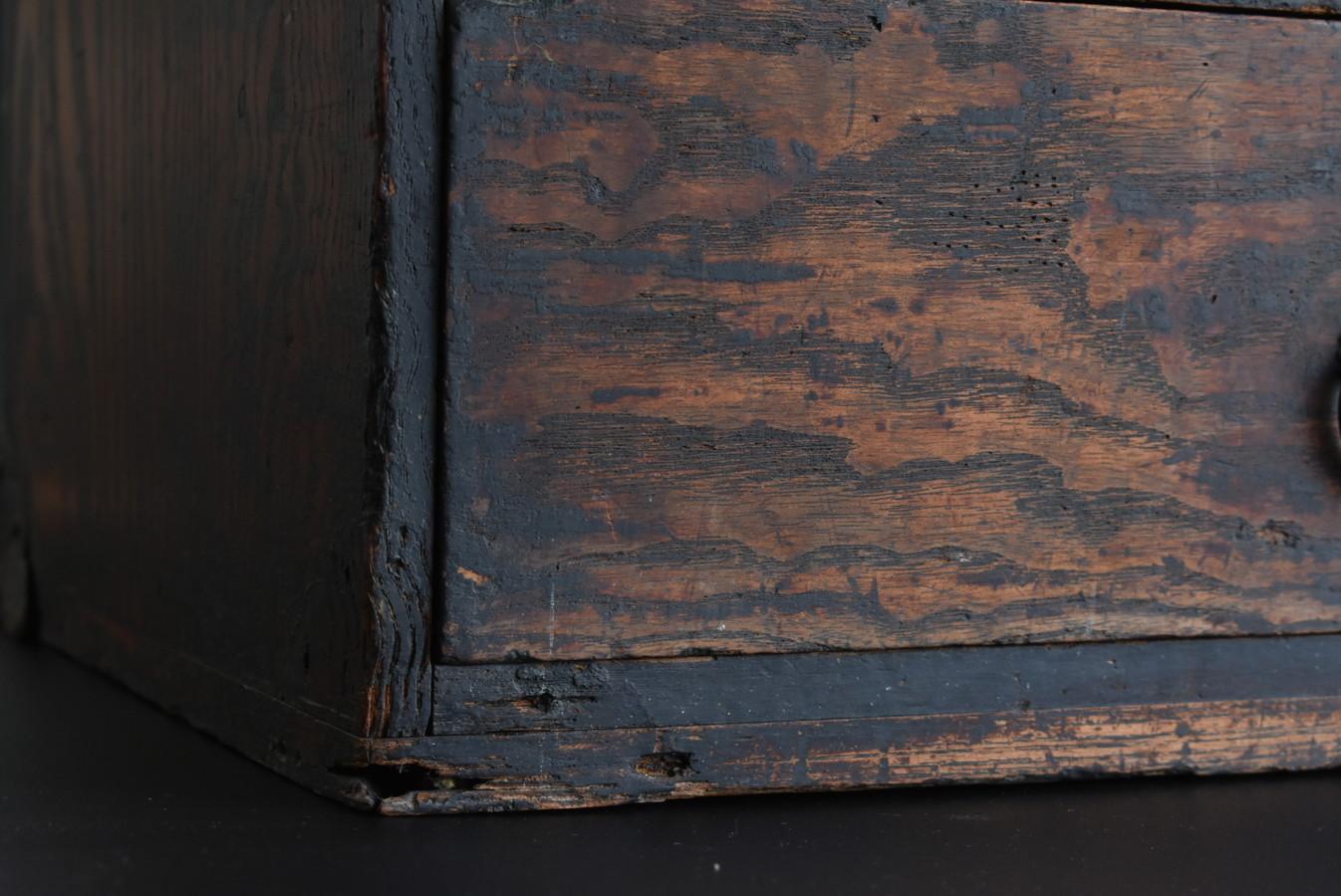 Japanese antique wooden small drawer / 1800-1912 / Wabi-sabi furniture 6