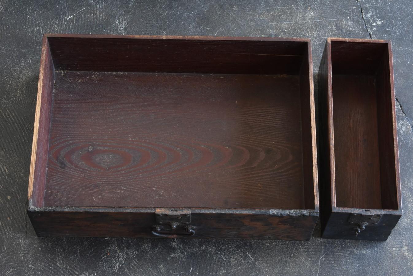 Japanese antique wooden small drawer / 1800-1912 / Wabi-sabi furniture 7