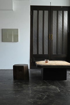 Japanischer antiker hölzerner Sofatisch/letztes 19. Jahrhundert/Wabi-sabi niedriger Tisch