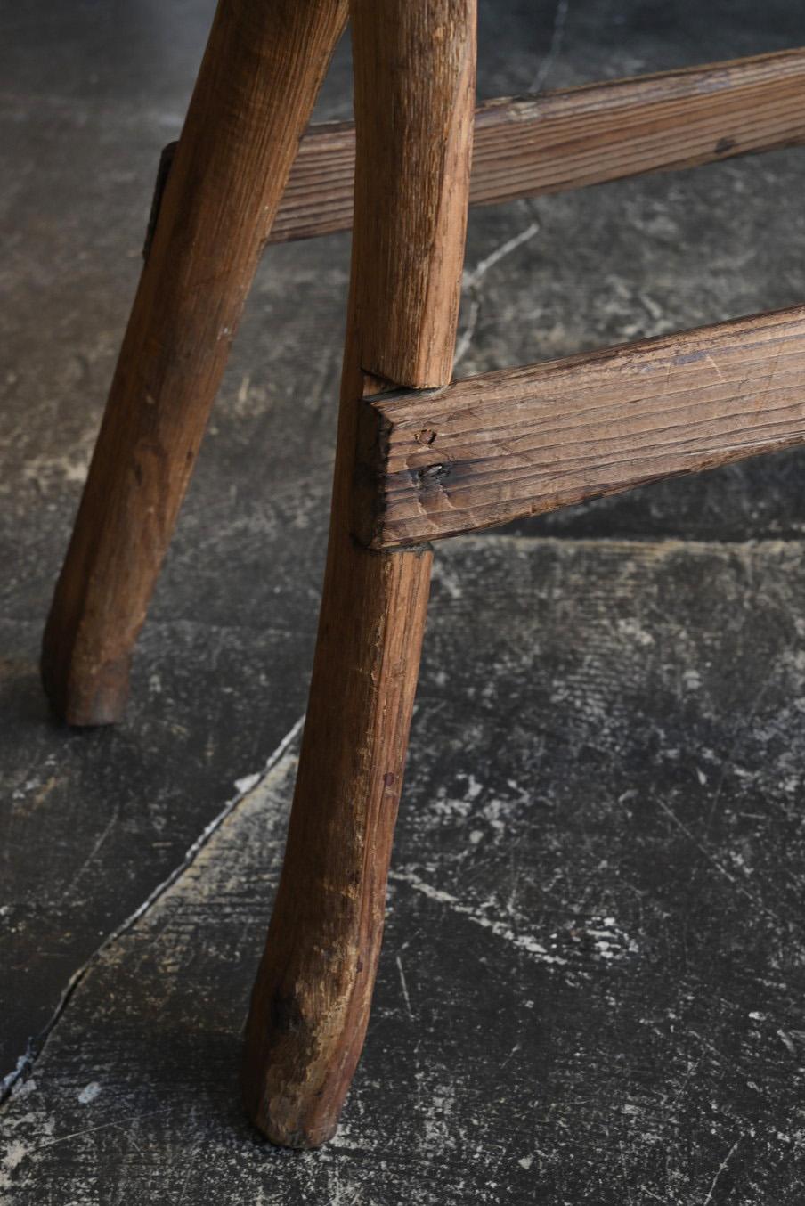 Japanese antique wooden stool/1868-1920/farmer's tools/