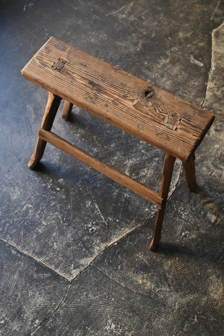 Japanese antique wooden stool/1868-1920/farmer's tools/