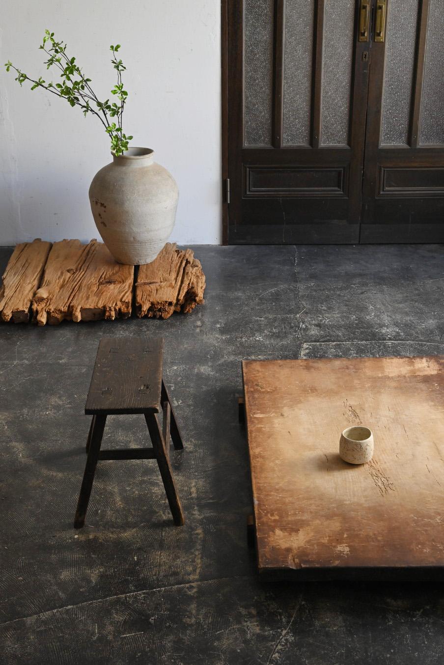 Taisho Japanese antique wooden stool/1900-1920/small chair For Sale
