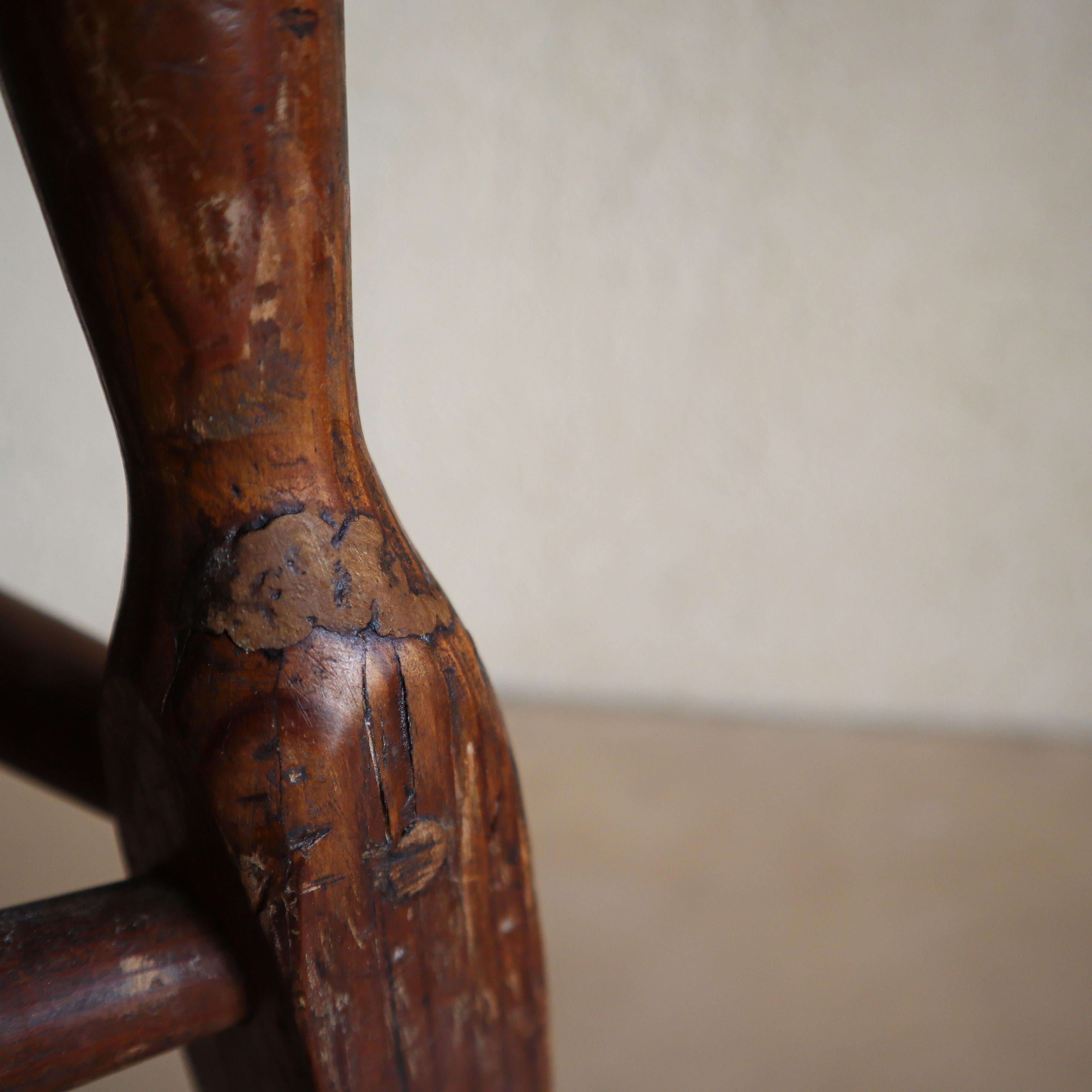 Japanese Antique Wooden Stool / 1950s Showa Period Wabi Sabi at 1stDibs