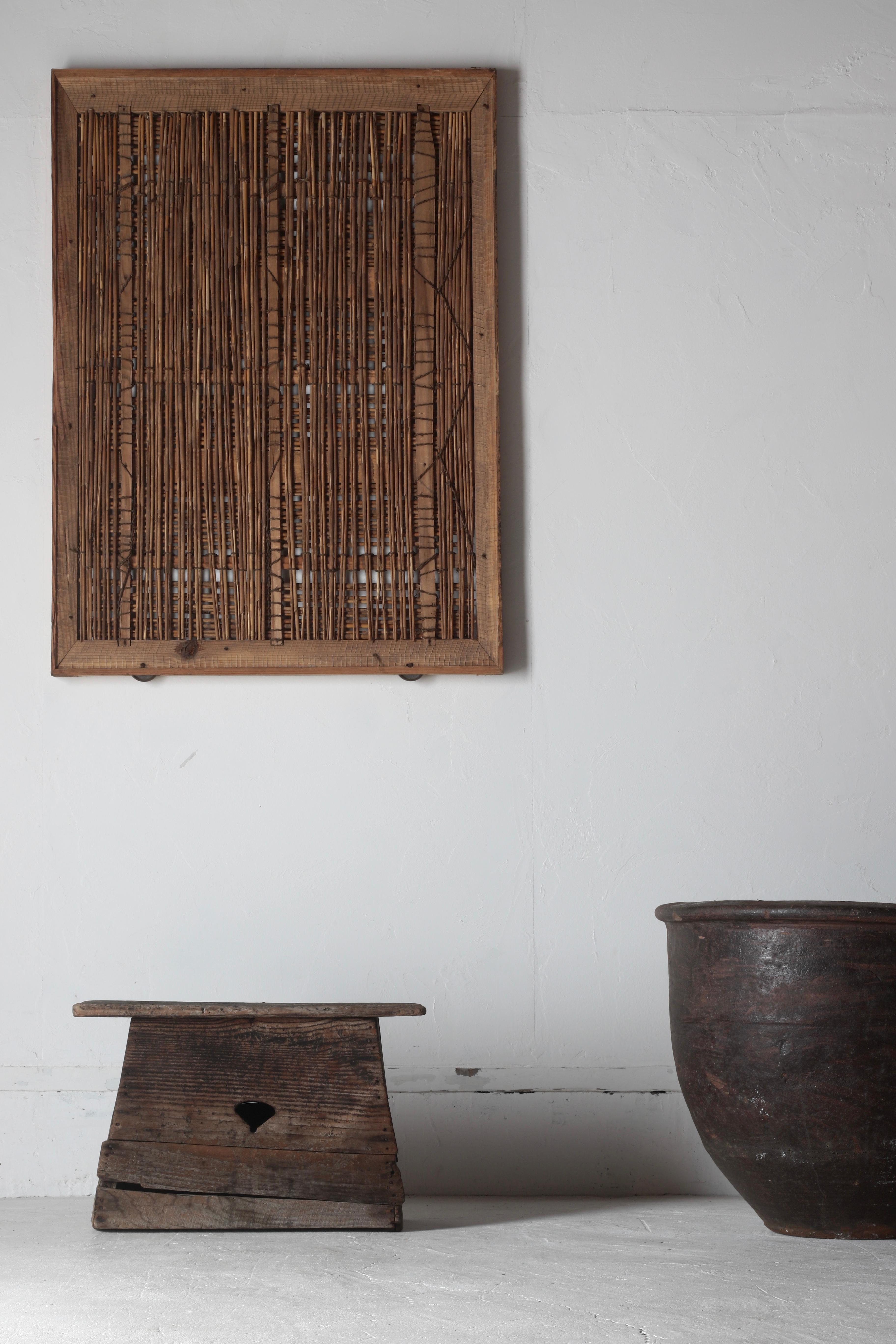 Woodwork Japanese Antique Wooden Stool / Chair Stepping Stone / 1868-1912s / Wabi-Sabi For Sale