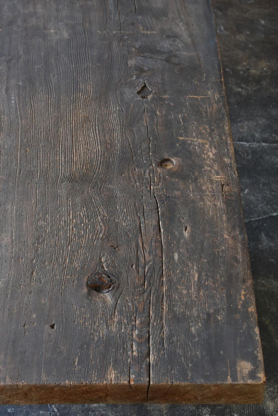 Japanese antique wooden table for wall mounting/Early 20thCentury/Wabisabi table For Sale 5