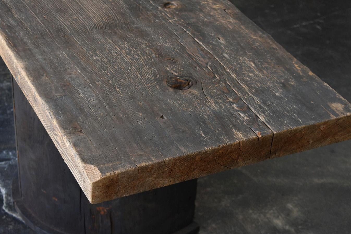 Japanischer antiker Holztisch für die Wandmontage/Tisch aus dem frühen 20. Jahrhundert/Wabisabi im Angebot 7