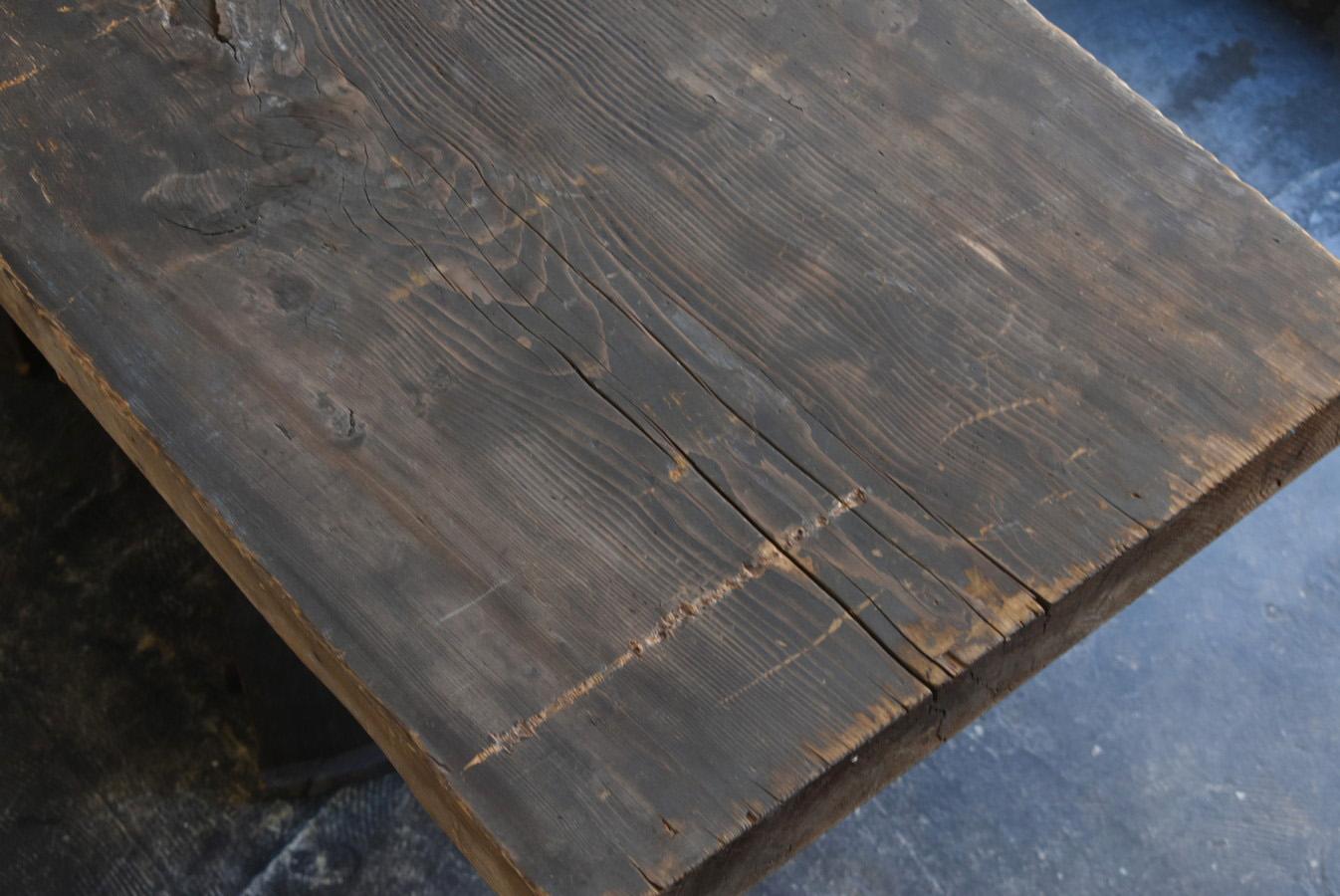 Japanischer antiker Holztisch für die Wandmontage/Tisch aus dem frühen 20. Jahrhundert/Wabisabi im Angebot 8
