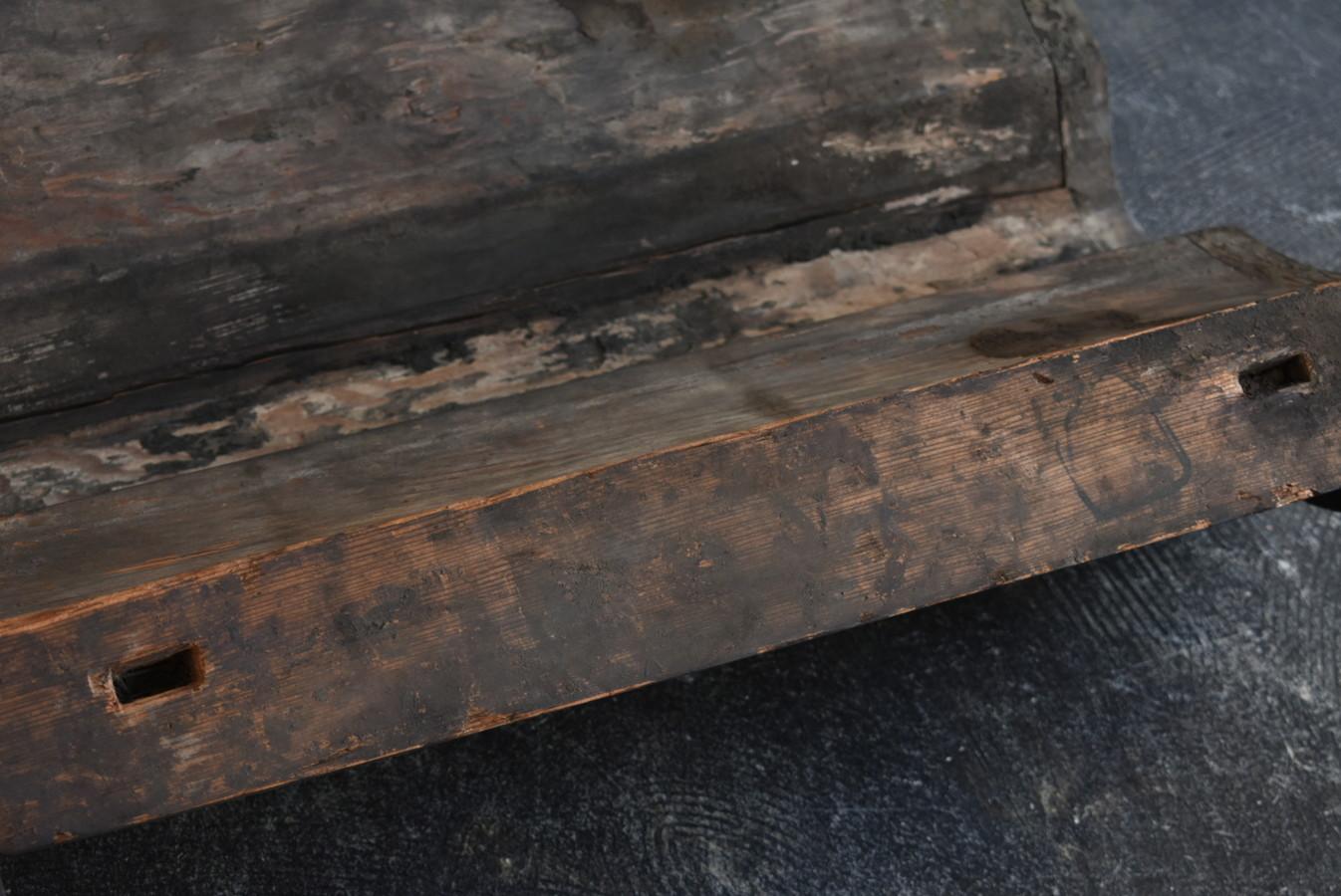 Japanischer antiker Holztisch für die Wandmontage/Tisch aus dem frühen 20. Jahrhundert/Wabisabi im Angebot 9