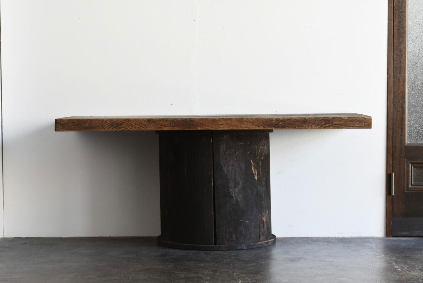 Japanese antique wooden table for wall mounting/Early 20thCentury/Wabisabi table For Sale 11