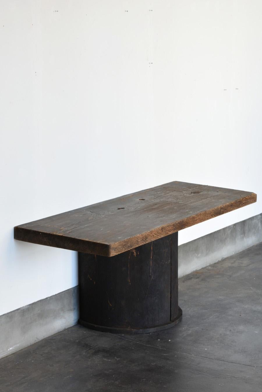 Japanischer antiker Holztisch für die Wandmontage/Tisch aus dem frühen 20. Jahrhundert/Wabisabi (Meiji-Periode) im Angebot