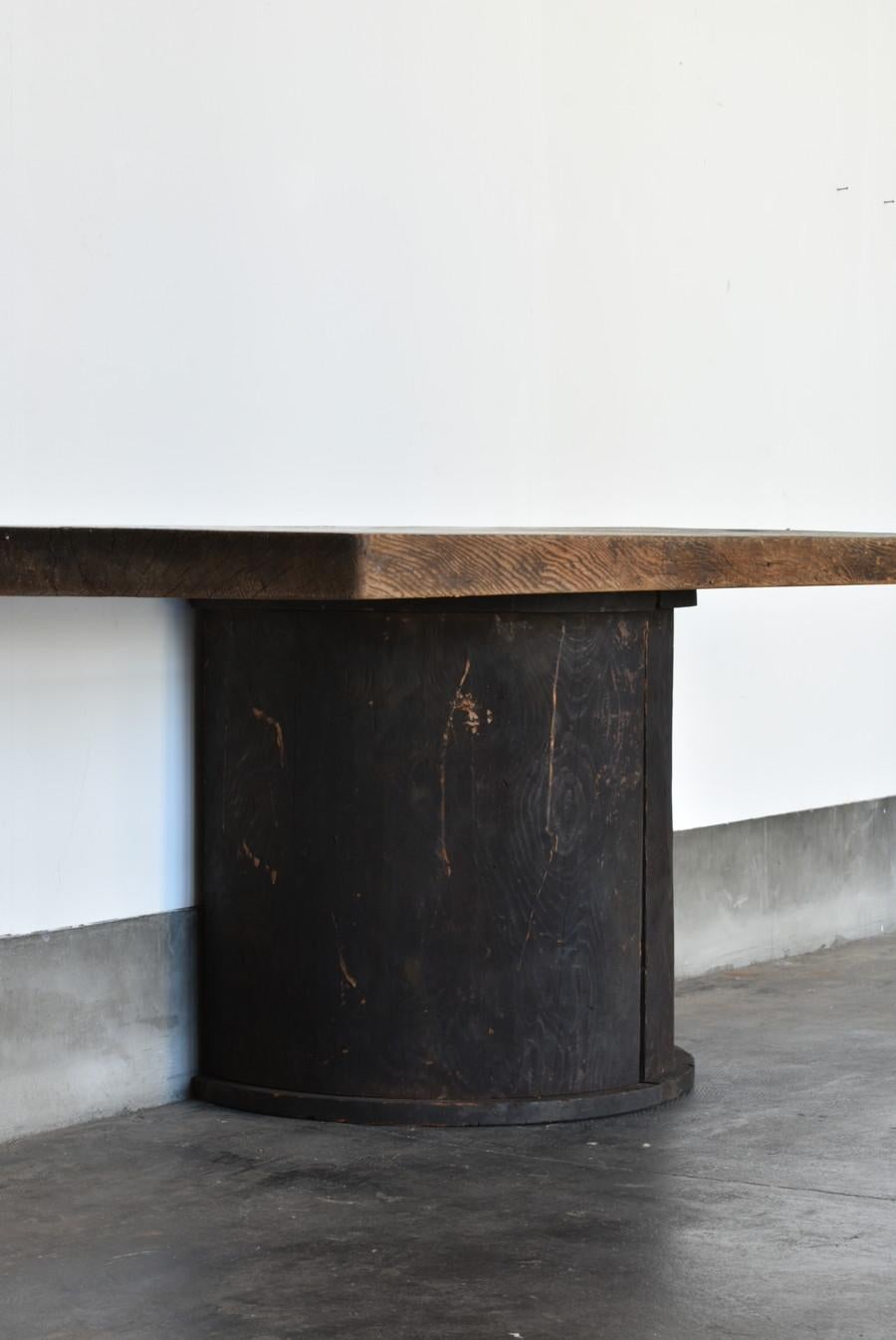 Japanischer antiker Holztisch für die Wandmontage/Tisch aus dem frühen 20. Jahrhundert/Wabisabi (Holzarbeit) im Angebot