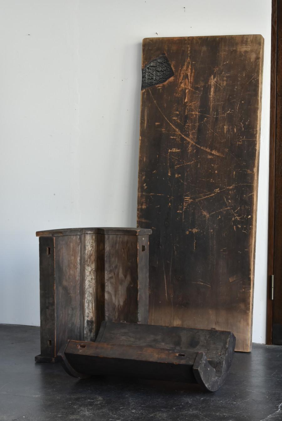 Japanischer antiker Holztisch für die Wandmontage/Tisch aus dem frühen 20. Jahrhundert/Wabisabi im Angebot 2