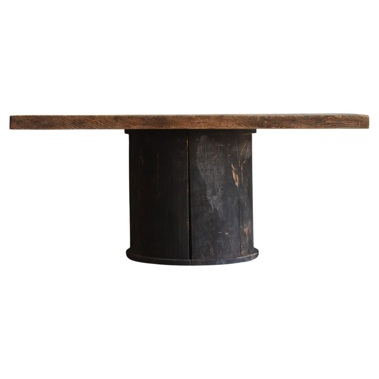 Japanischer antiker Holztisch für die Wandmontage/Tisch aus dem frühen 20. Jahrhundert/Wabisabi im Angebot