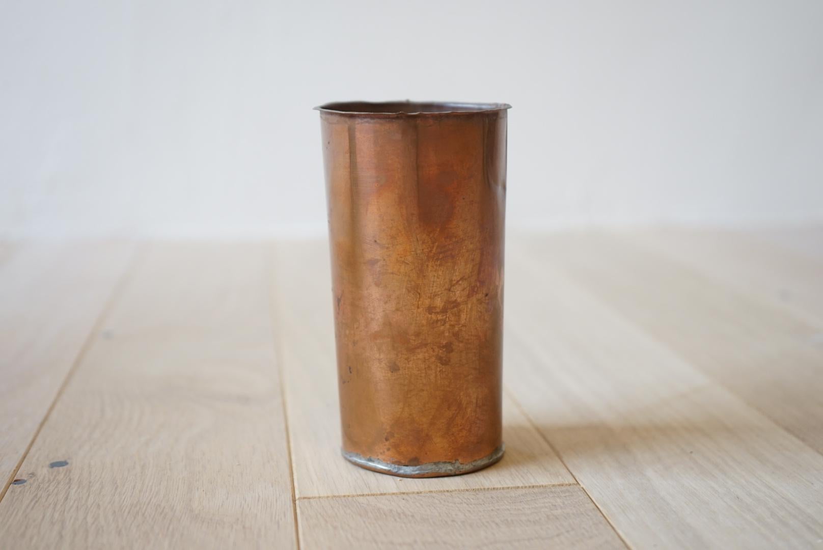 Japanese Antique Wooden Vase Object Primitive Wabi-Sabi Japandi For Sale 4