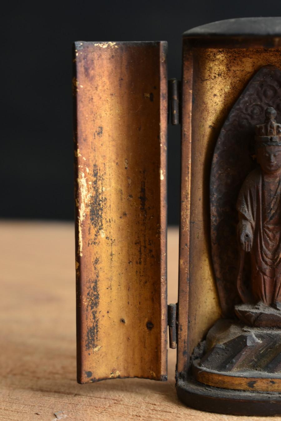 Japanese antique wooden very small Buddha statue/Edo/circa 18th century 3