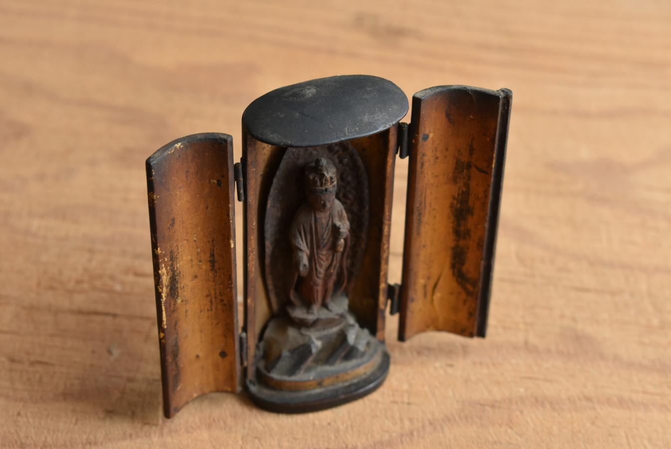 Japanese antique wooden very small Buddha statue/Edo/circa 18th century 4