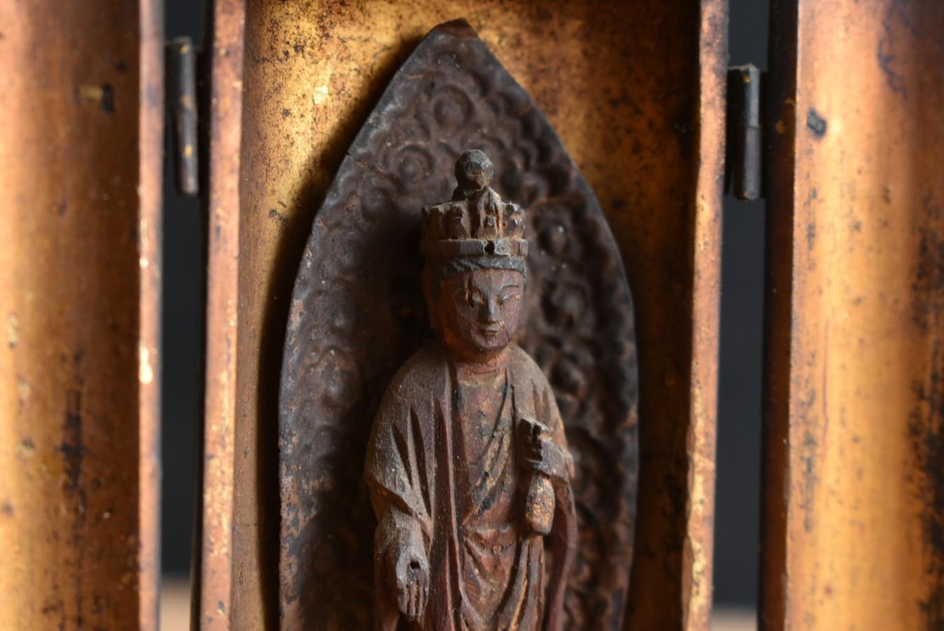 18th Century and Earlier Japanese antique wooden very small Buddha statue/Edo/circa 18th century