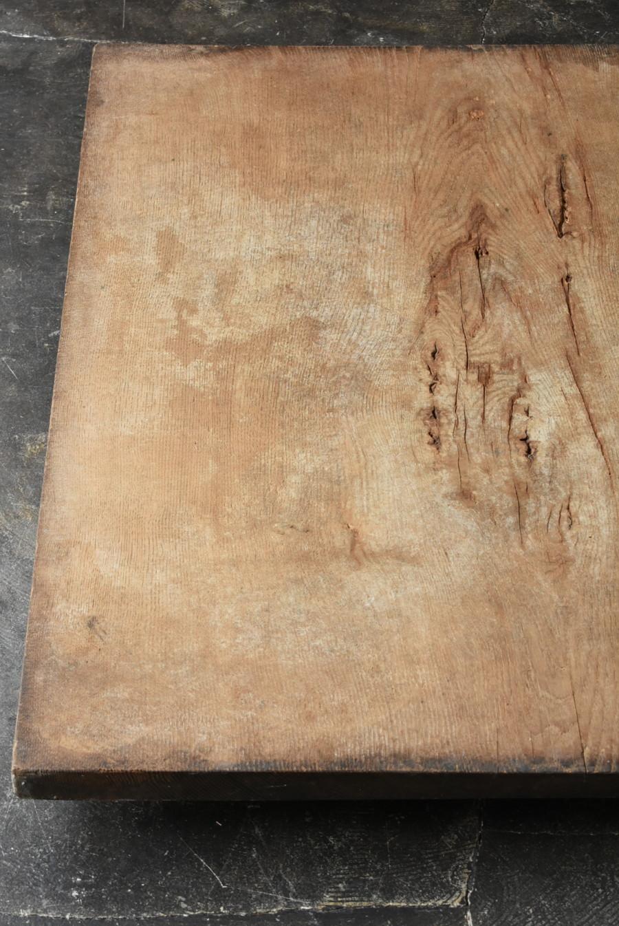 Japanese Antique Wooden Wabi-Sabi Board/Very Low Table/Wall Abstract Painting 2