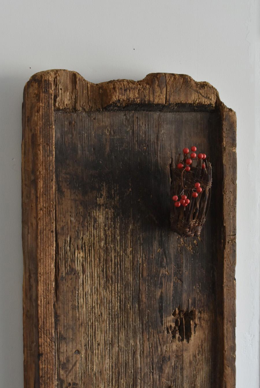 Japanese Antique Wooden Wabi-Sabi Board/Wall Hanging Board/Table Top/1868-1920 12