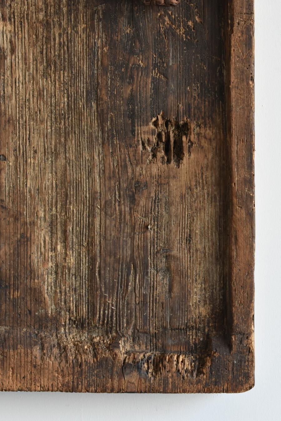Japanese Antique Wooden Wabi-Sabi Board/Wall Hanging Board/Table Top/1868-1920 13